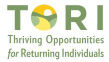Thriving Opportunities for Returning Individuals (T.O.R.I.) Logo